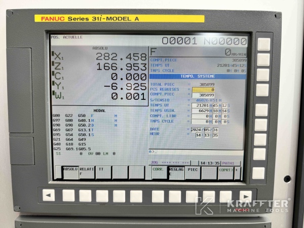 Control numerico FANUC 31i en maquina herramienta BENZINGER TNI B6 90116