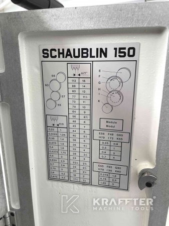Torno convencional para metal de segunda mano SCHAUBLIN 150 2 ejes 20690-019
