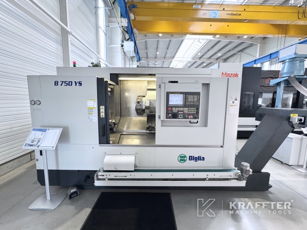 Torno CNC para metal de segunda mano BIGLIA B750-YS ejes 90183