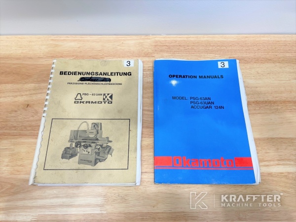 Manual de usuario para Rectificadora plana OKAMOTO PSG-63UAN 20689-990