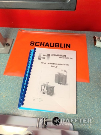 Manual de usuario para Torno convencional SCHAUBLIN 70-CF 20689-949